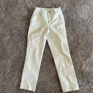 Vintage Newport white leather pants